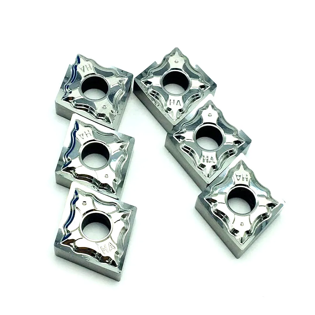 10 pezzi di CNMG120404 HA H01 lame per tornitura in lega di alluminio carburo cementato CNMG 120404 parti del tornio CNC utensili in rame alluminio