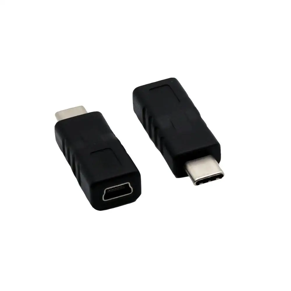 

10x USB 3.1 Type-C Male to Mini 5pin Female Jack Charging Data Adapter Converter Type C Male to Mini Female Straight Black