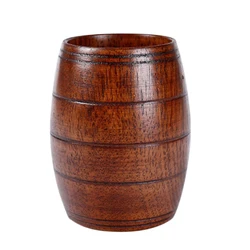 New Barrel-shaped Wooden Beer Mug with Metal Capacity Inside Capacity