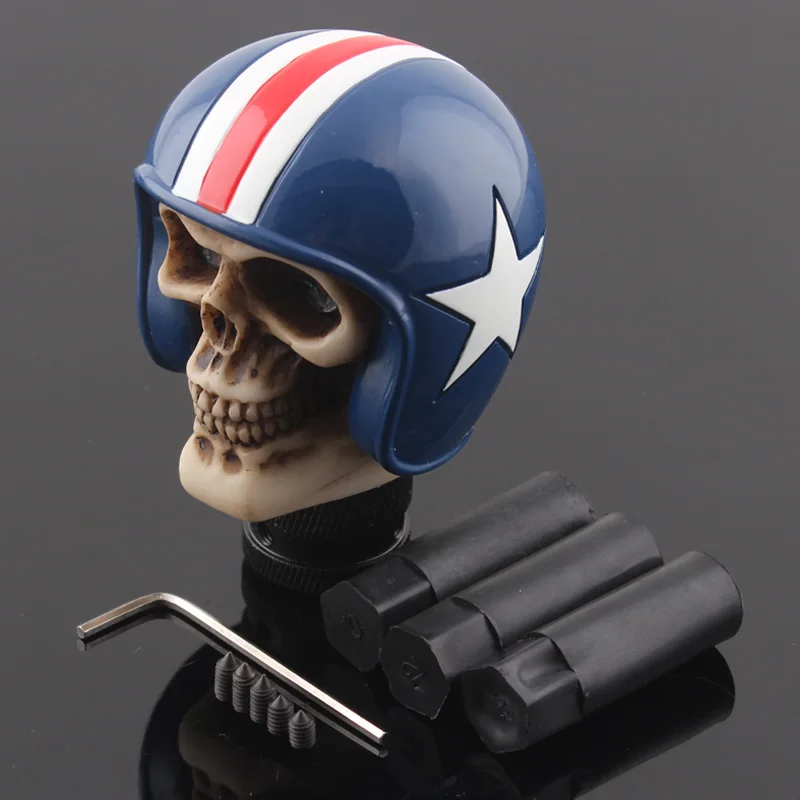 Car Gear Shift Knob Helmet Skull Head Style For Universal