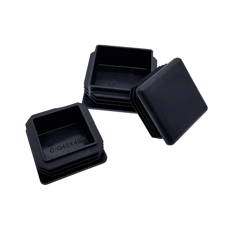 10Pcs Black Plastic Steel square pipe plug Furniture  Pad Plastic square Leg plug Anti Slip Feet Protectortube cap plug cap image 6