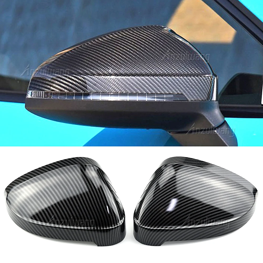 

Car Rearview Mirror Caps for Audi A4 S4 B9 A5 S5 Avant Allroad Quattro 2017-2019 Replace Side Mirror Covers Caps Bright black