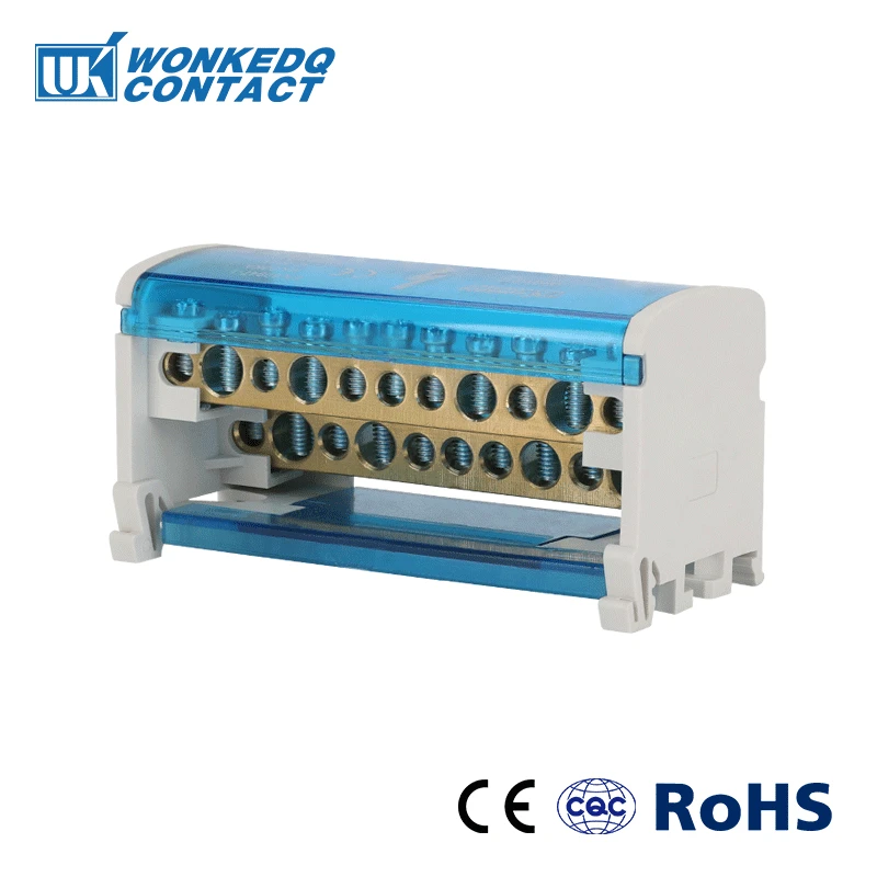 WKH-211 Junction Modular Power Distribution Box 2*11 Pins Screw Wire Electrical Connector Din Rail Terminal Block WKH211