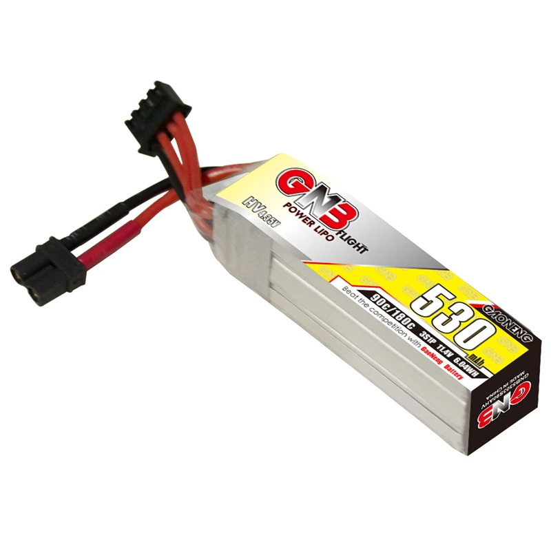 Gaoneng GNB 3S HV 11.4V LiPo 배터리, 530mAh 90C 180C XT30U-F 플러그, RC 헬리콥터 쿼드콥터 FPV 레이싱 드론 부품, 1-10 개