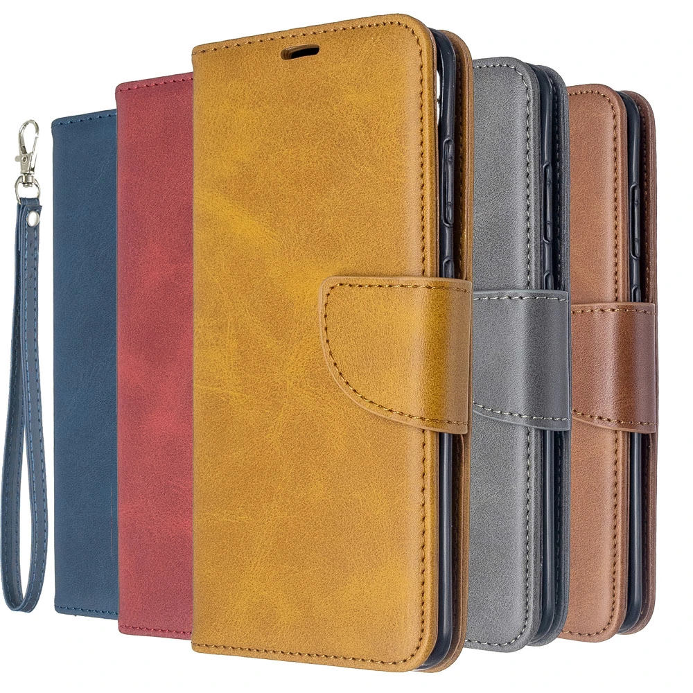 Sheepskin Leather Case For Samsung A71 A51 A3 A5 2017 A6 A7 A8 Plus 2018 A10 A20 A30 A40 A50 A70 A30S A50S A20S Flip Wallet Case