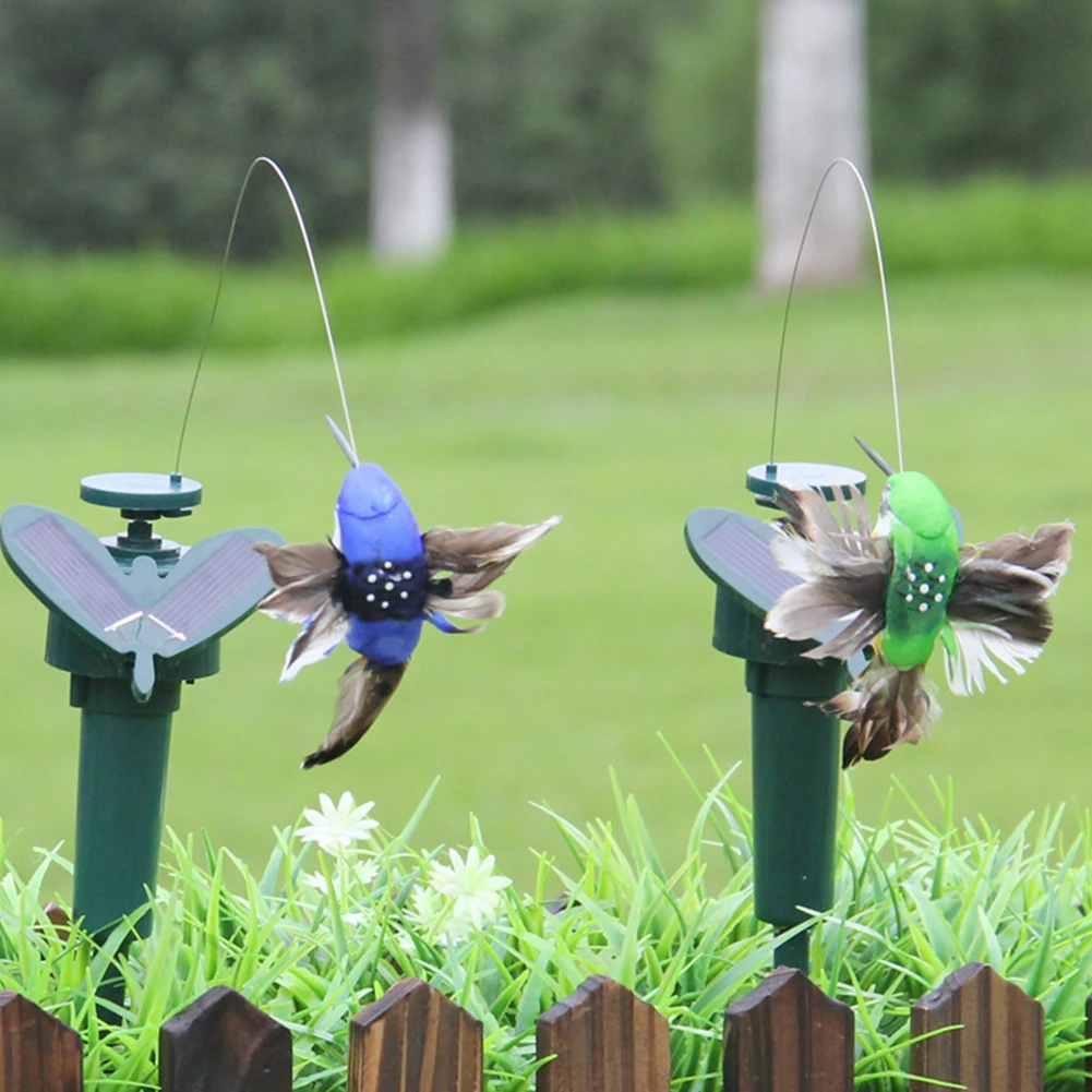 

Dancing Flying Vibration Outdoor Colorful Fluttering Garden Yard Easter Solar Power Home Craft Electric Hummingbird Random Color