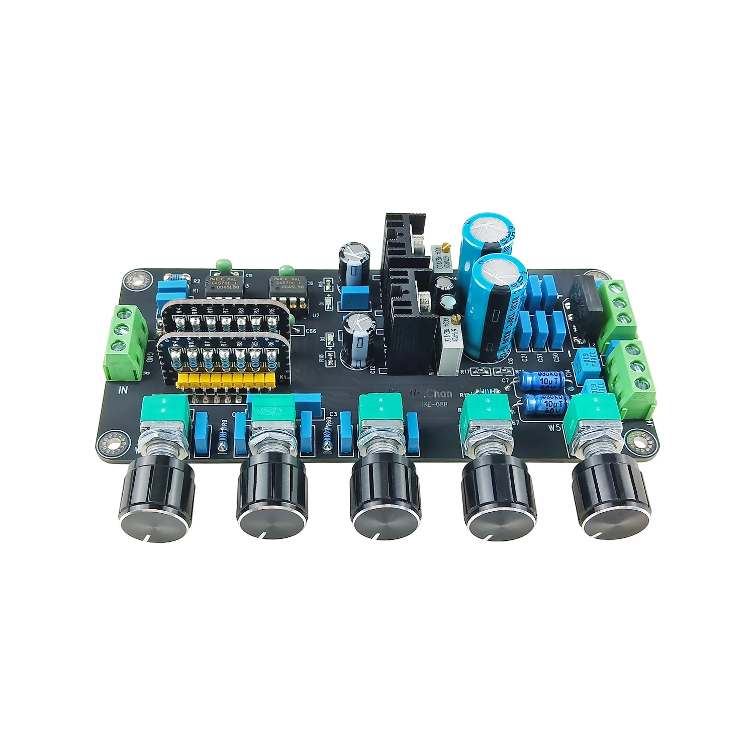 Newest UPC4570C Preamplifier Tone Board LM317 LM337 Regulator Circuit High-end Premp Volume Adjustment Dual AC15V-20V