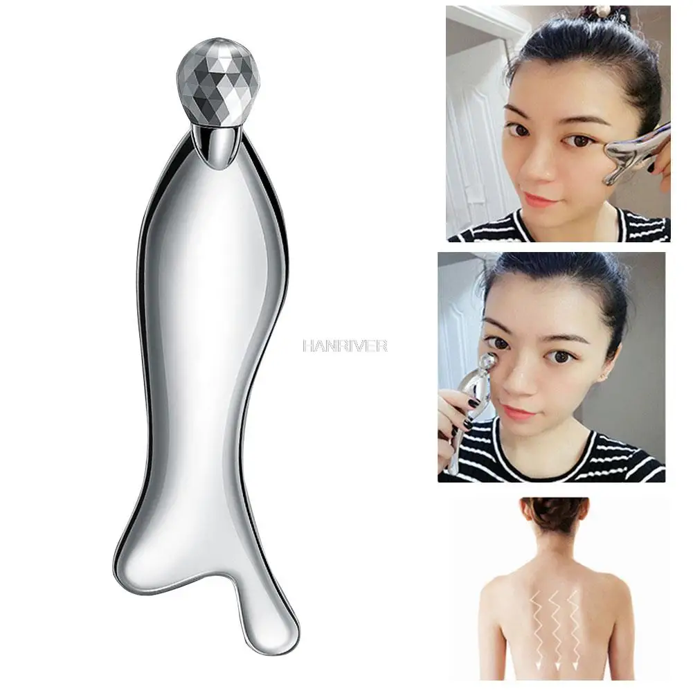 Face Lift Massage Reuse Guasha Board Face Lift Tool Titanium Alloy Face Massager Effective Fashion V Shape Reduce Fine Lines