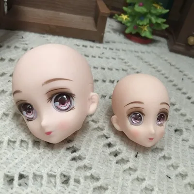 Cabeza de muñeca de Anime para práctica de maquillaje, accesorios para muñecas BJD 1/4 1/6, 30cm/36cm/42cm, 1 pieza