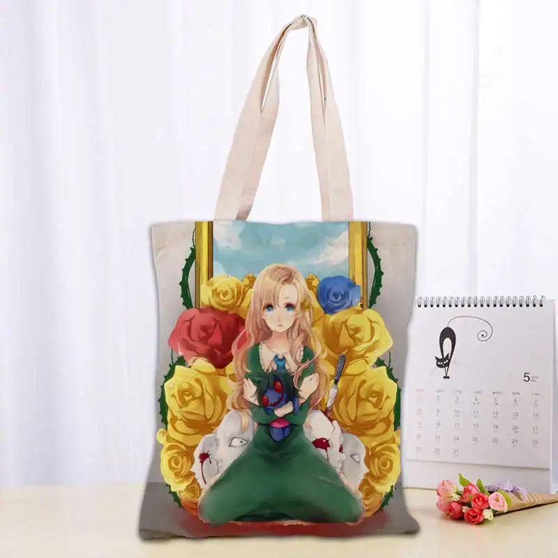 Borsa tote The Rose of Versailles Borsa shopping pieghevole popolare Borsa a tracolla riutilizzabile ecologica grande in tessuto di tela unisex Tote