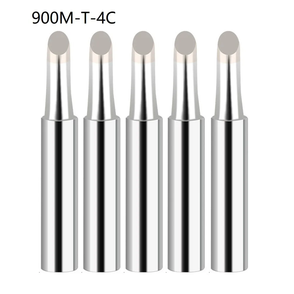 5Pcs Copper Soldering Iron Tips 900M-T IS/I/B/K/SK/2.4D/3.2D/1C/2C/3C/4C Lead-Free Welding Tip Head