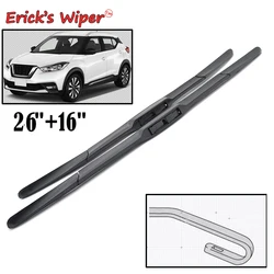 Erick's Wiper Front Hybrid Wiper Blades For Nissan Kicks P15 2016 - 2023 Windshield Windscreen Clean Window Rain Brushes 26