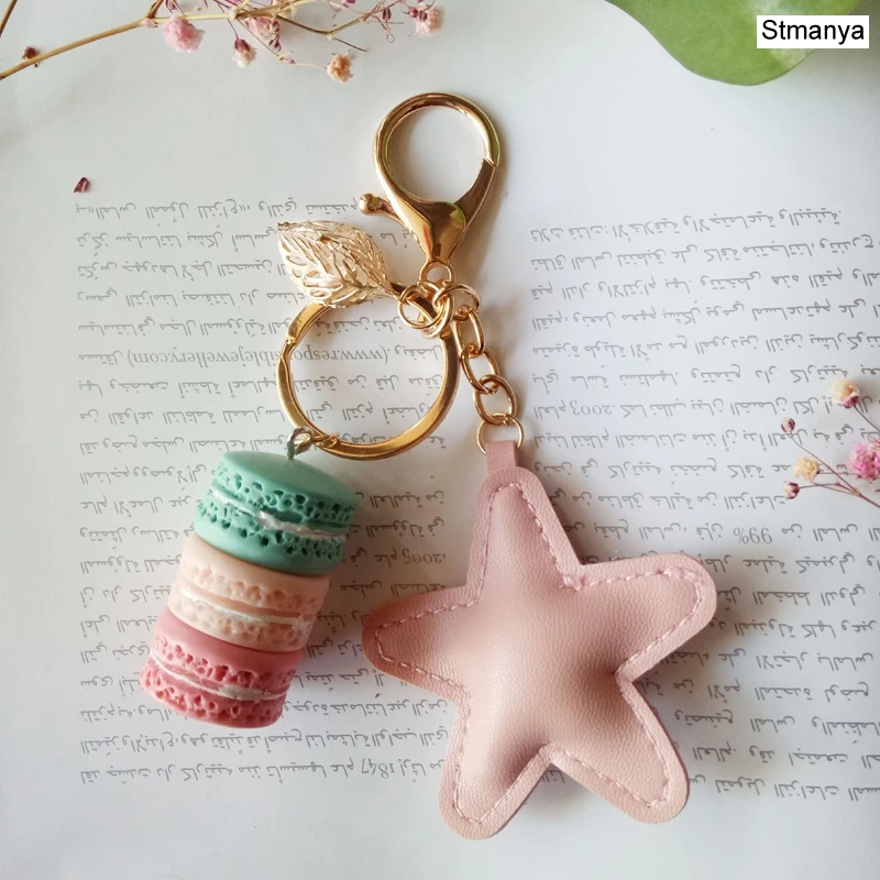Fashion Cake Keychain with Eiffel Tower Charm