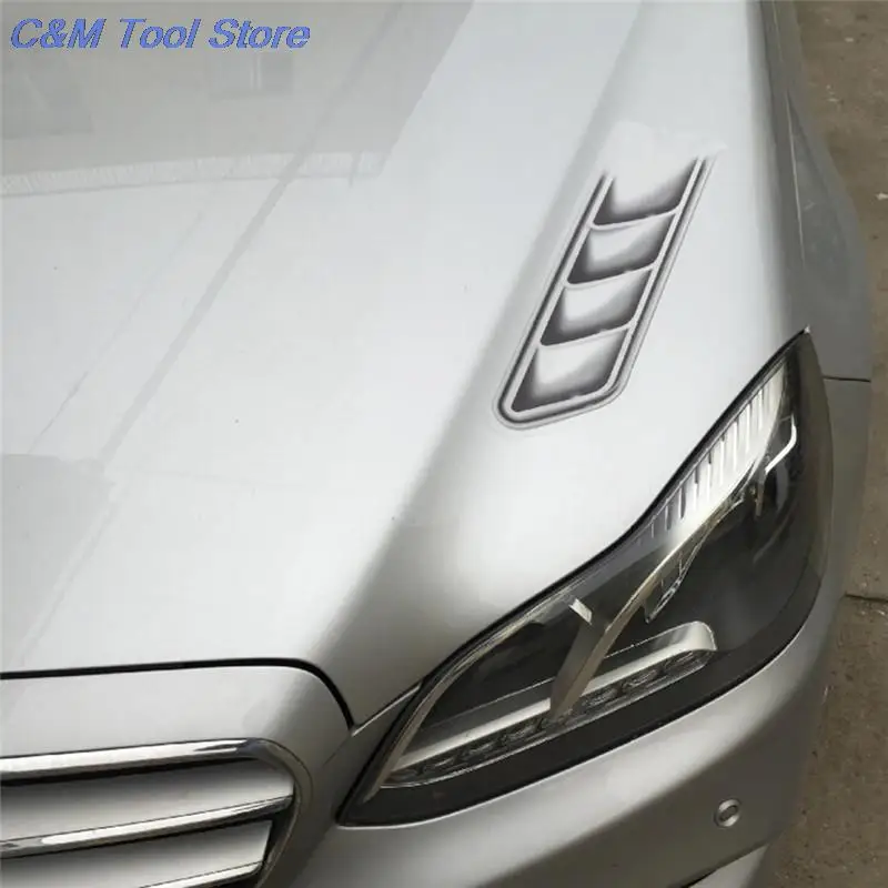 2pcs/lot Waterproof Shark Gills Car Styling 3D Simulation Vent Air Flow Fender Chrome Glue Sticker Decal Car Decoration