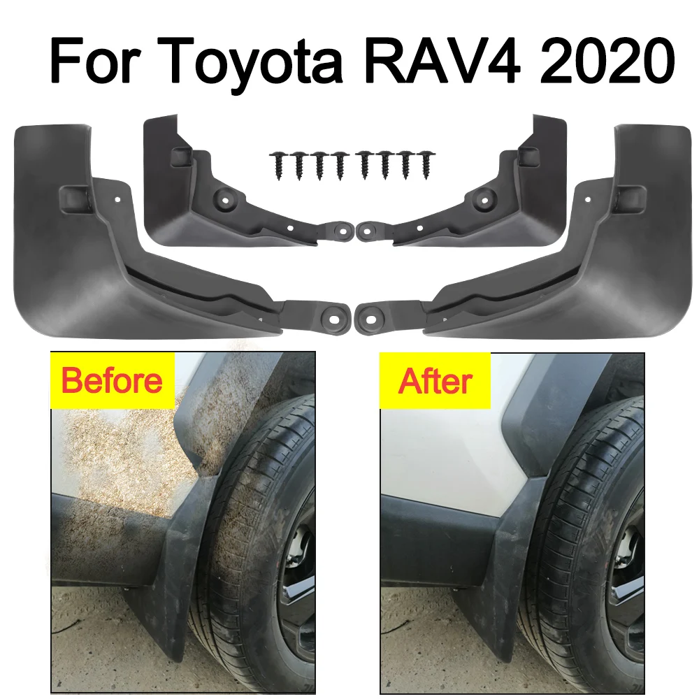 Durable PP Mud Flaps for Toyota RAV4 RAV 4 2020 Car Mudguards Rear Front Fender Protection Guards Automobile Accessories