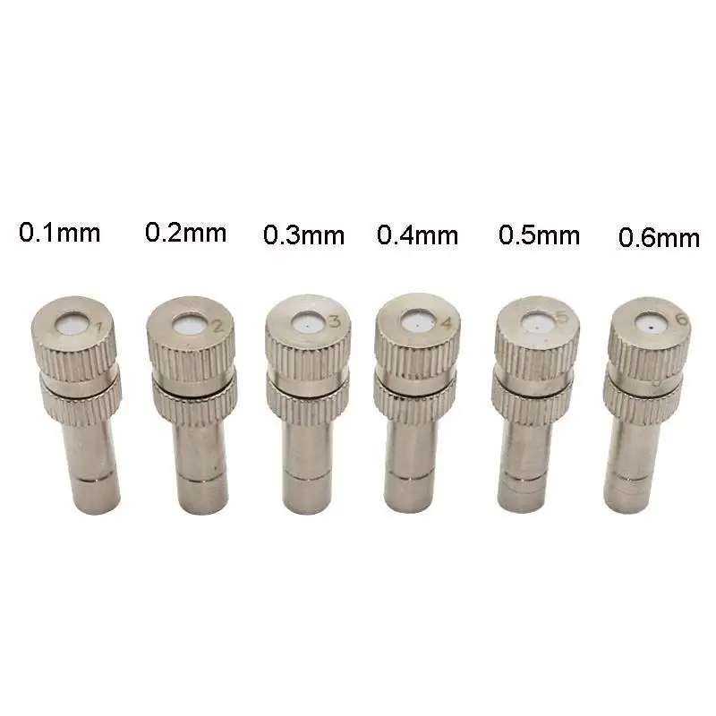 

0.1-0.6mm Misting Fogging Spray Quick-connecting Sprinkler Push-in Low Pressure Atomizing Nozzle 20 Pcs