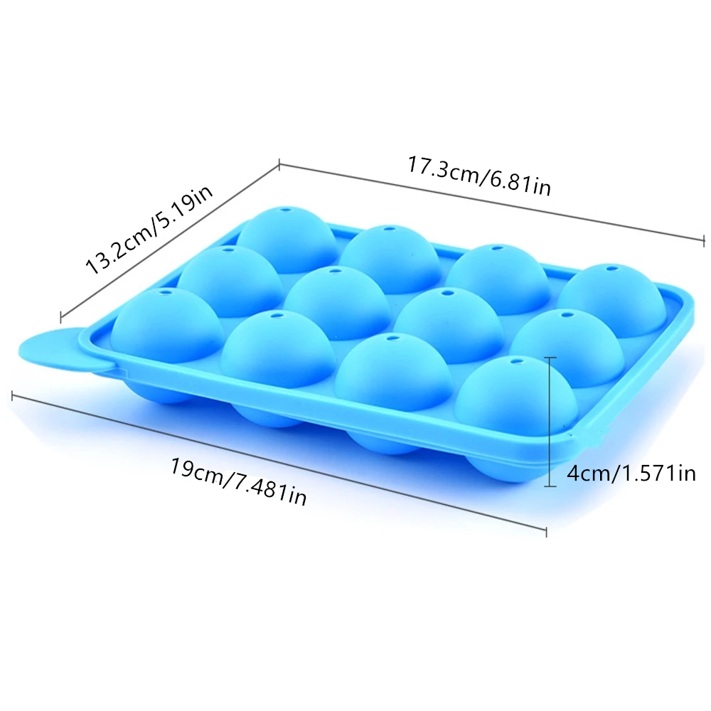 1PC 12/20 Holes Chocolate Ball Silicone Pop Lollipop Mold Cake Tray Cupcake Cookie Candy Maker DIY Baking Tool Stick Cake Mould