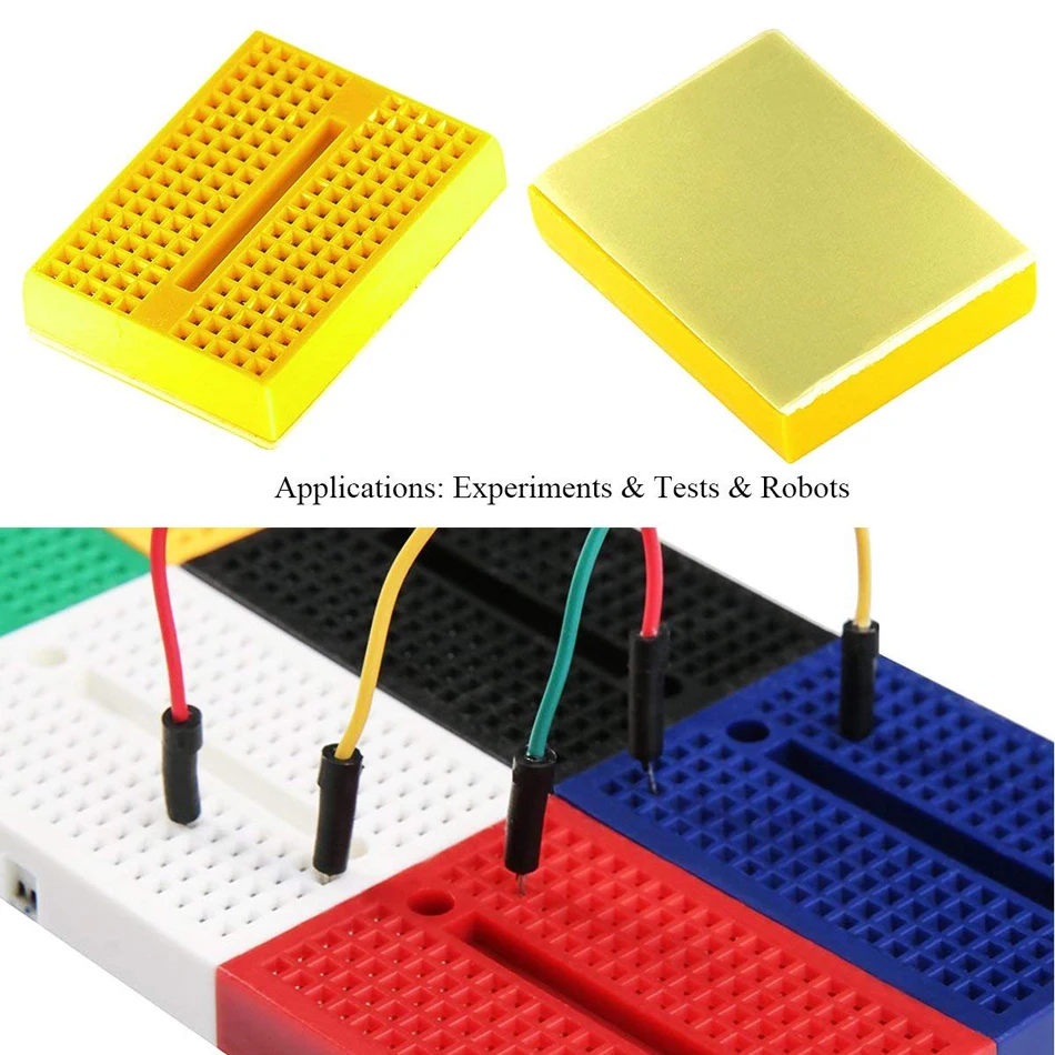 Breadboard 170 Points Mini Solderless Prototype Experiment Test Breadboard 170 Tie-Points 35*47*8.5mm For Arduino Diy Kit