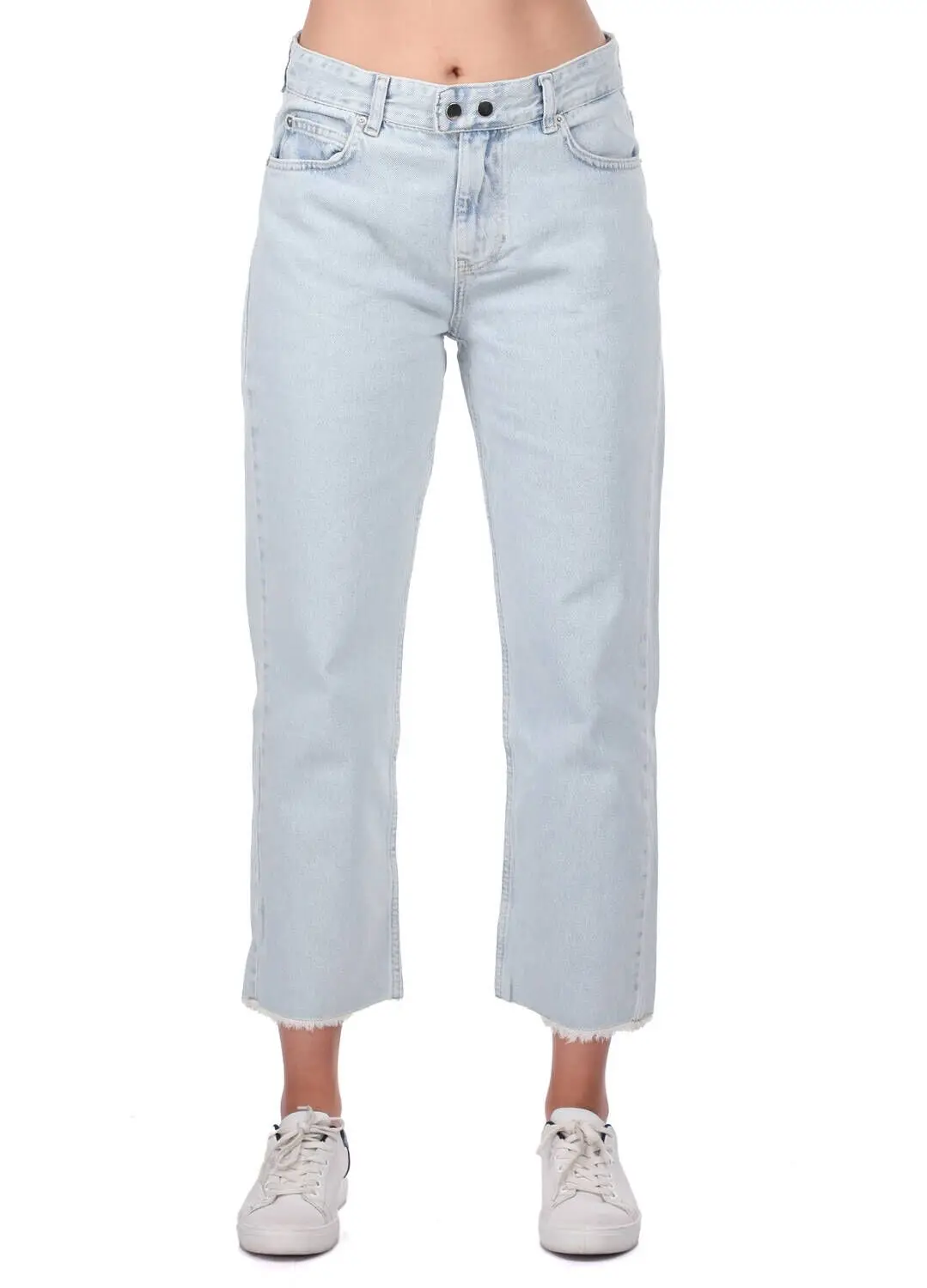 Blue White Mom Jean Pants