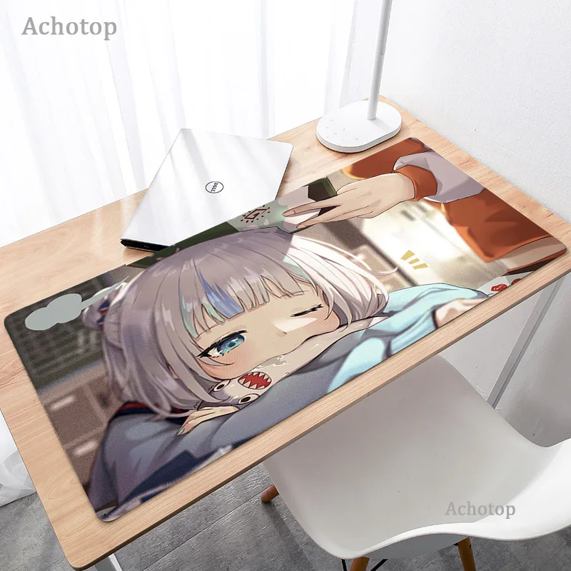 Gawr Gura Hololive Anime Gaming Mouse Pad PC Gamer Mousepad Game 80X30 Mouse Pad Cartoon Mouse Pad Office Keyboards Desk Mat Pad