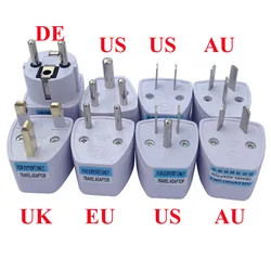 Weiß 10A/16A 250V universal Travel Adapter stecker buchse konverter für AU UK US EU Deutsch Frankreich Korea schweizer Brasilien Südafrika