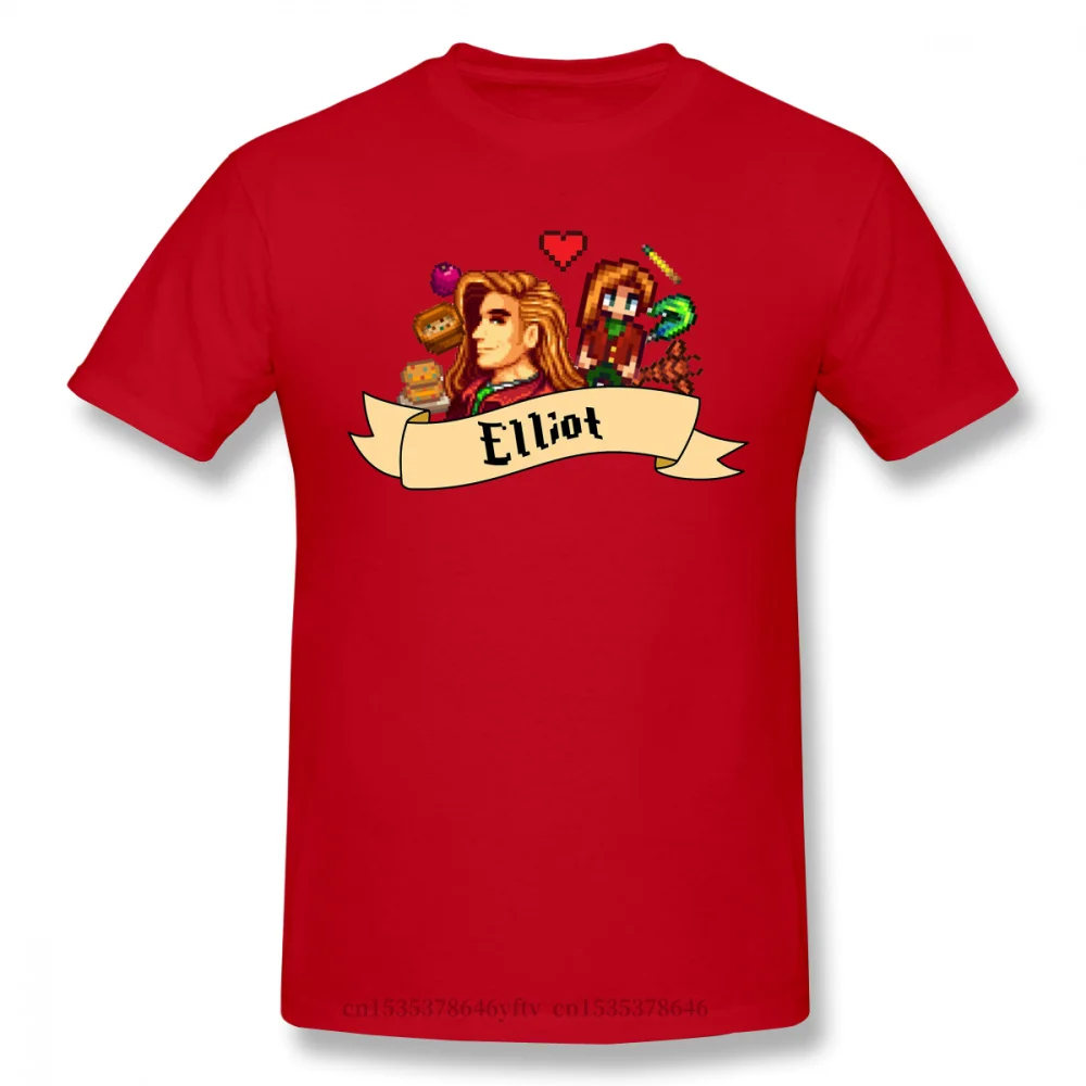 Men Stardew Valley Farm Pelican Town Game T-Shirts Funny Tops Elliot Pure Cotton Tees Harajuku TShirt