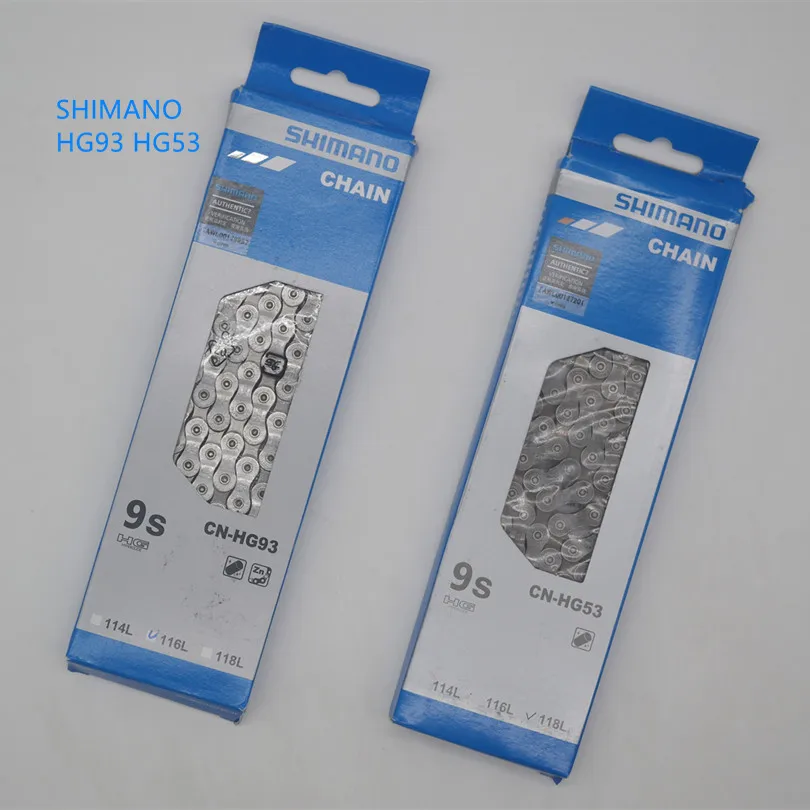 SHIMANO CN-HG53 HG93 9 Speed Racing road  Bicycle Chain Mountain Road MTB Bike 116L Link Chain