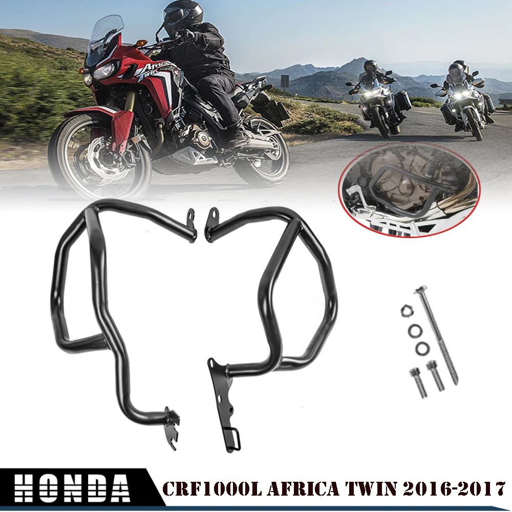 Motorcycle Stainless Steel Lower Engine Crash Bar Protector Frame Sliders for 2016-2017 Honda CRF 1000L CRF1000L Africa Twin