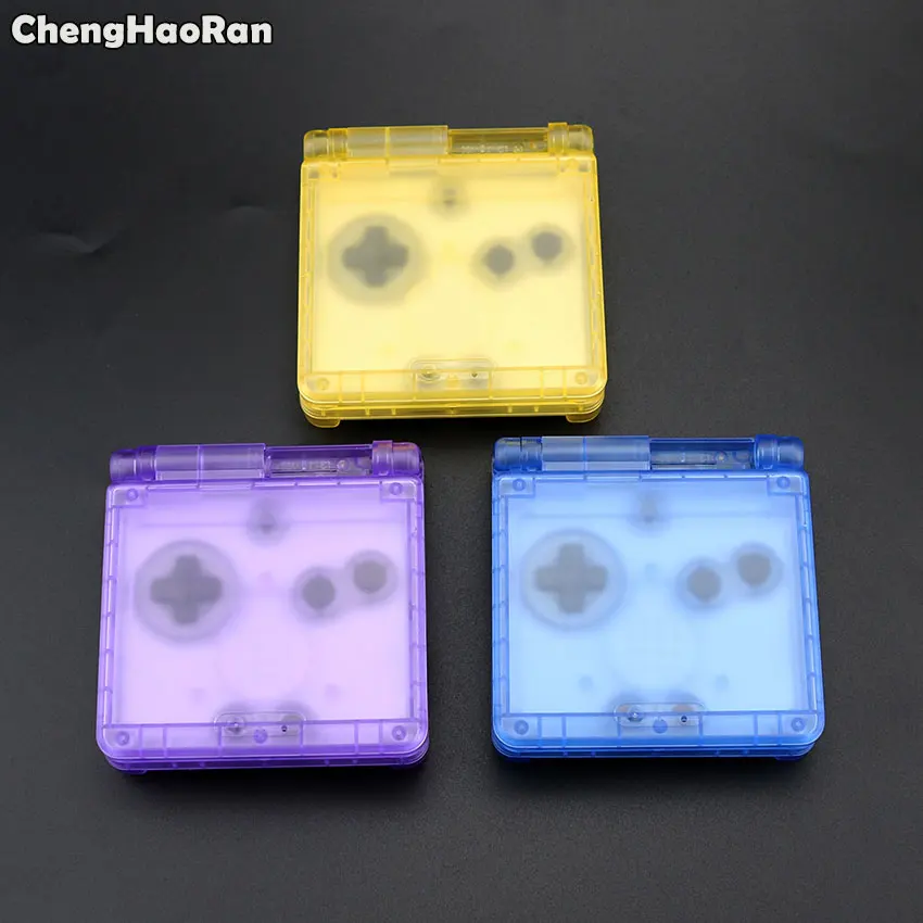 

ChengHaoRan For GBA SP Transparent Clear Housing Shell Faceplate Case Cover Repair Parts for Nintendo Gameboy Advance SP Console