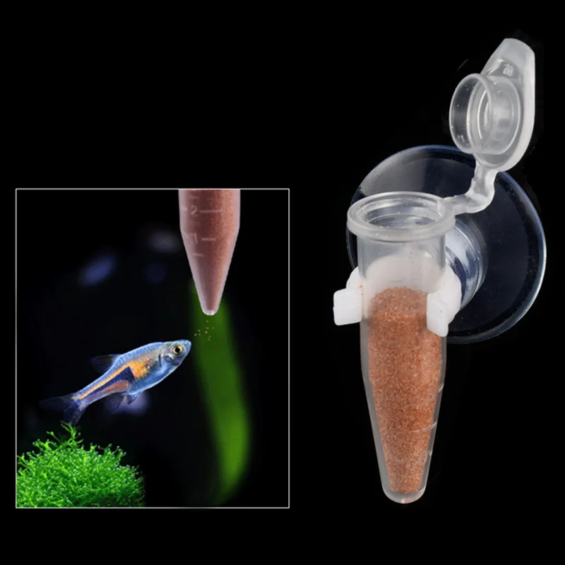 2pcs Automatic Fish Food Feeder Aquarium Feeding Tapered Funnel Fish Tank Brine Shrimp Egg Automatic Feeder Aquarium Accessories