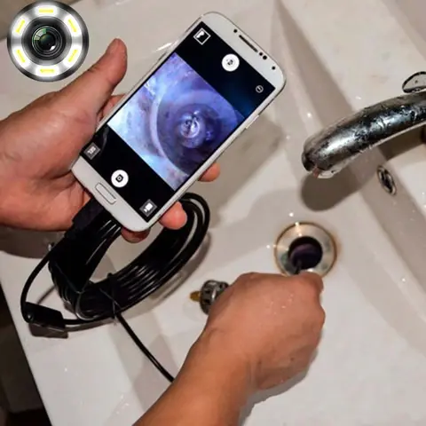 7.0/5.5 MM IP67 Waterproof Endoscope Camera 6 LEDs Adjustable USB Android Flexible Inspection Borescope Cameras for Phone