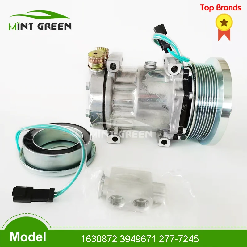 Auto ac a/c air compressor For Car Caterpillar trucks 8PK 24V 1630872 3949671 277-7245 Sanden SD7H15 4769 4301 4302 4840 4355