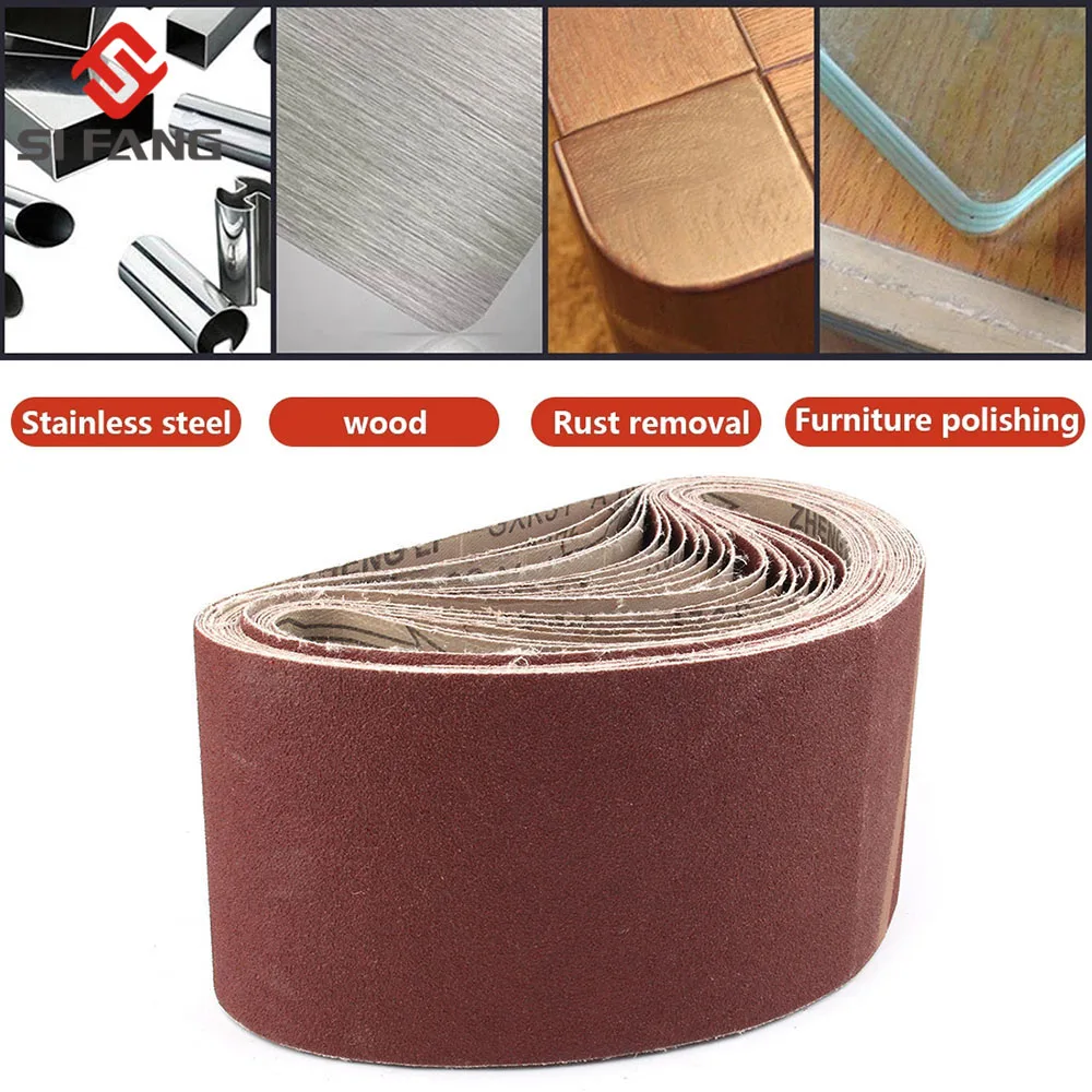 5 Chiếc 610*100Mm Nhám Nhám Thắt Lưng P40-320 Nhám Nhám Màn Hình Ban Nhạc 4 "* 24" Cho gỗ Mềm Mài Kim Loại Đánh Bóng