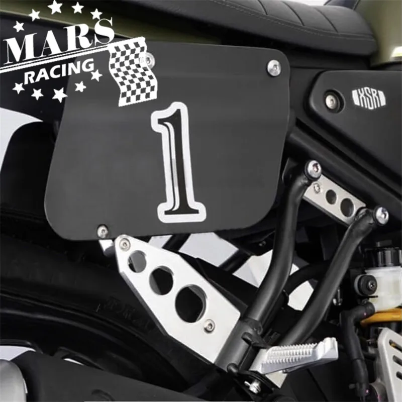 Motorcycle accessories racer cafe plat body samping side no. PLACA with PRETO number TO YAMAHA XSR155  XSR 155 2019 2020 2021