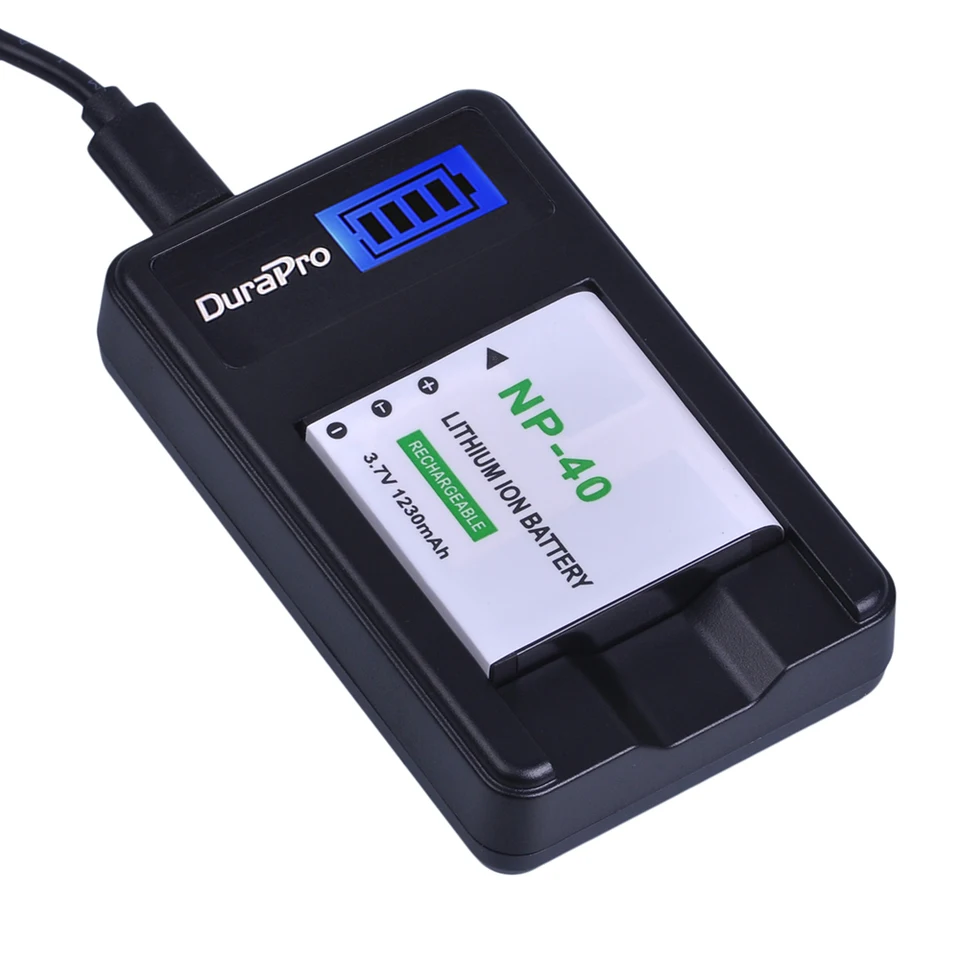 NP-40 Chargeur mural pour Casio Exilim EX-FC100, EX-FC150, EX-Z400, Exilim Zoom EX-Z100, EX-Z1000, EX-Z1050, EX-Z1080, EX-Z1200, EX-Z200, EX-Z300, EX- Z400 , EX-Z4 50 et plus avec prise pliable