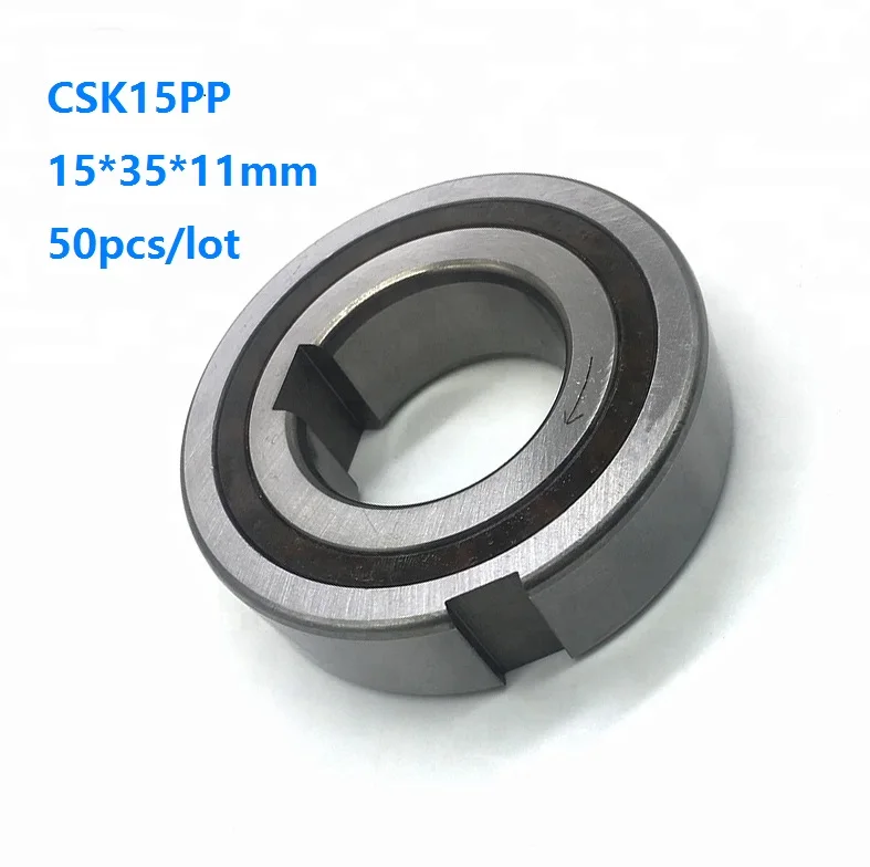 

50pcs/lot CSK15PP 15mm High Quality One Way Clutch Bearing With dual keyway Sprag Freewheel Backstop Bearing 15*35*11mm