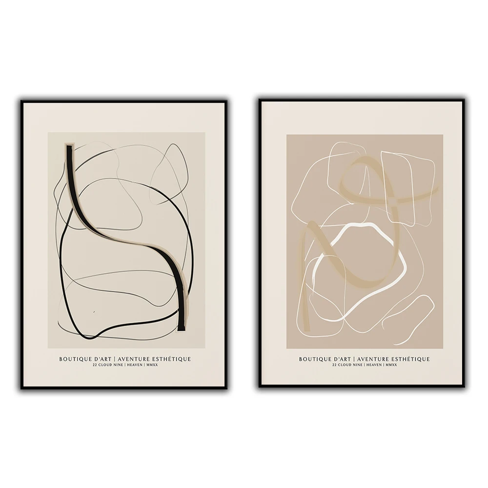 Exhibition Poster | Abstract | Modern Art | Mid Century | Abstract Wall Art | Botanical Abstract | Museum Poster | Neutral Art