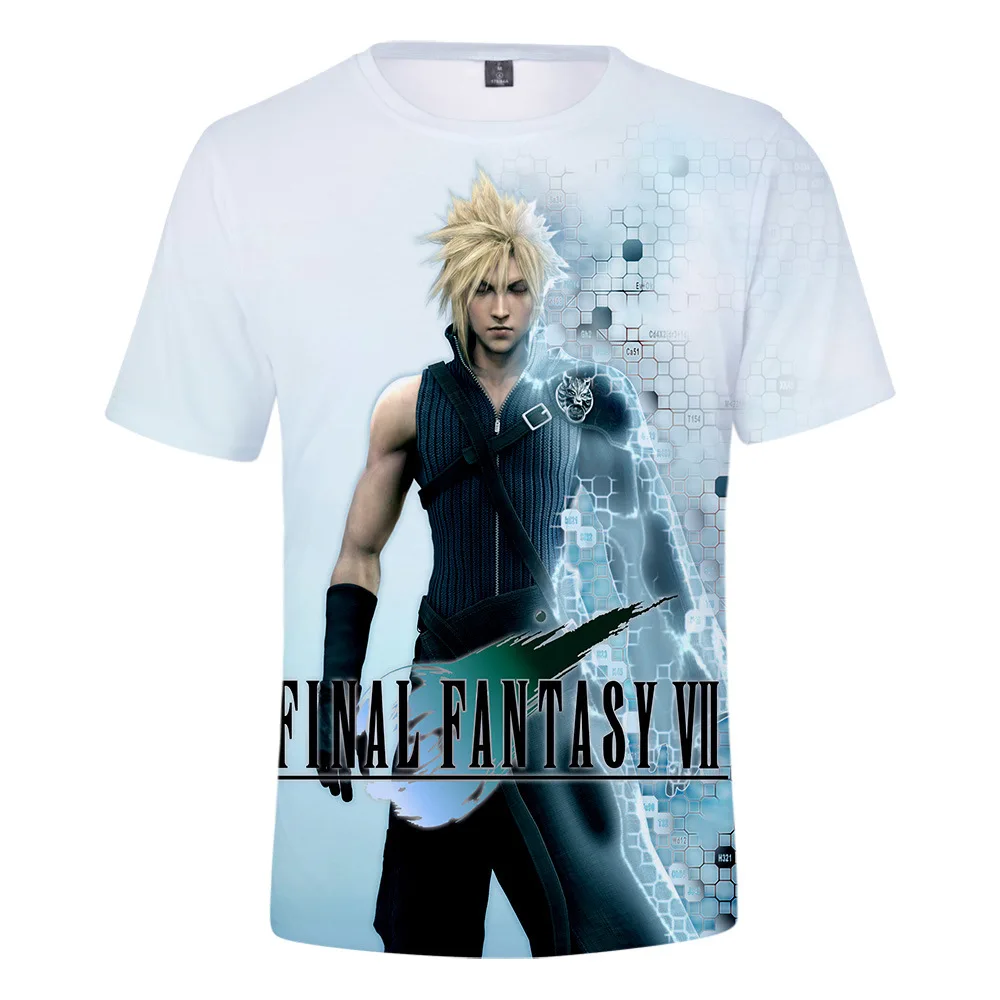 Final Fantasy 7 3D T Shirt Final Fantasy VII Cosplay T-shirt Women Men Kids Casual Streetwear Harajuku Hip Hop Anime Tee Shirts