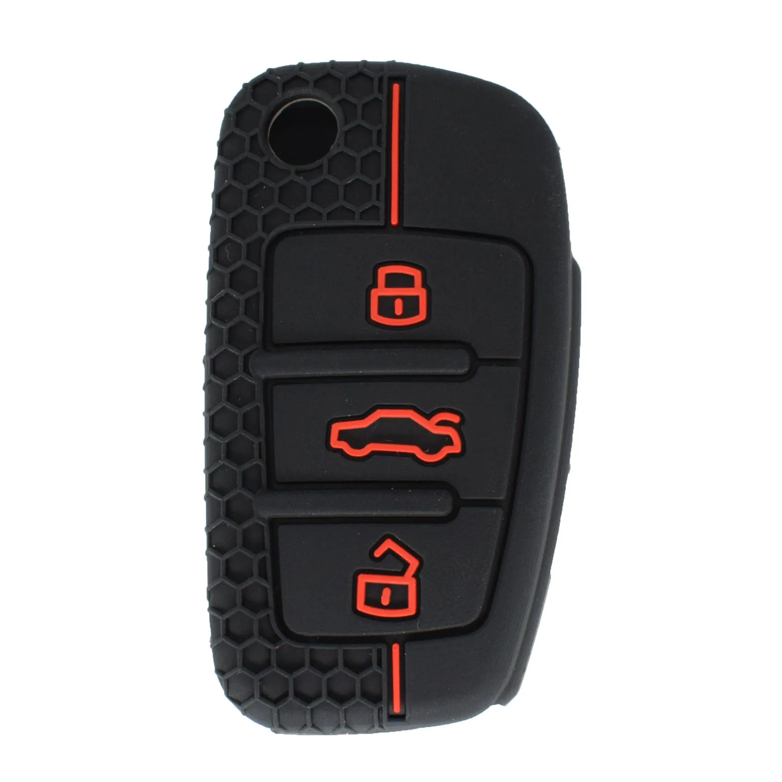 3 Button Silicone Car Remote Key Shell Fob Case Cover For Audi A1 S1 A2 A3 S3 A5 A6 RS4 TT Q3 Q7 2005 2006 2007 2008 2009 - 2013