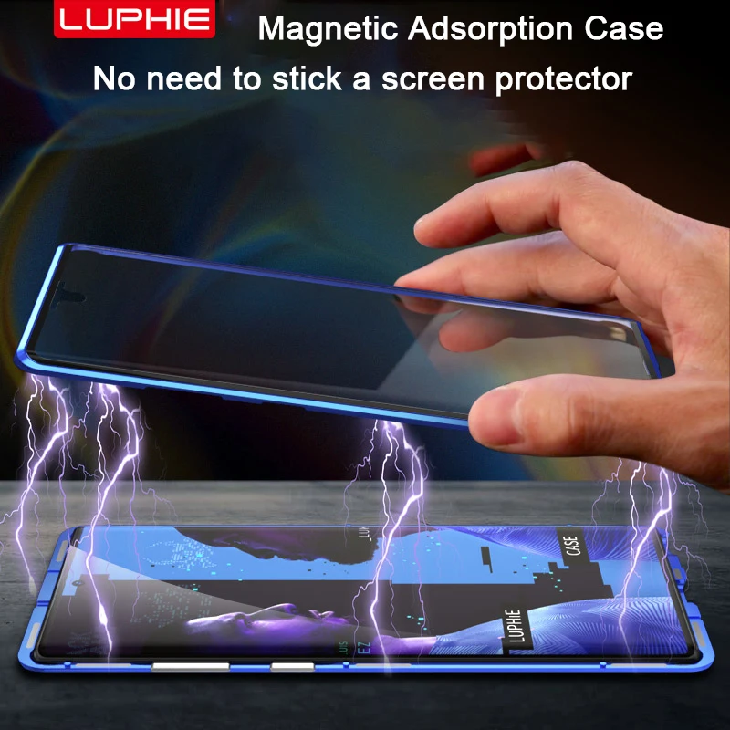 Magnetic Clear Glass Cover For Samsung Galaxy S22 Ultra S21 Plus A54 A52 A53 S10 S8 S9 Note 20 A72 S20 S23 Fe Phone Case Funda