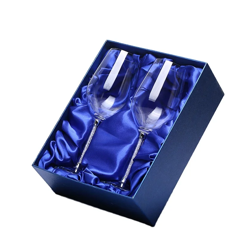 

christmas High-grade lead-free crystal wine glass with diamond cup goblet wedding wine glass drill with high-grade
