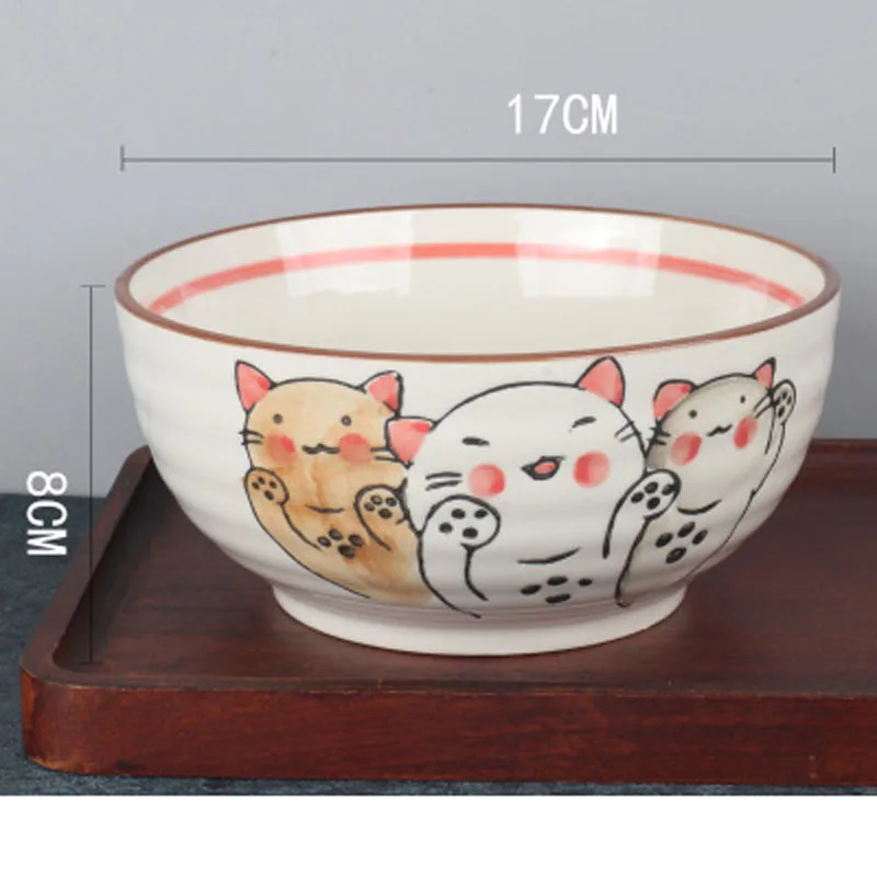 Japanese Underglaze Hand-painted 7-inch Ceramic Household Ramen Bowl Soup Bowl Commercial Restaurant Noodle Bowl Large