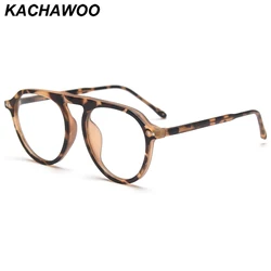 Kachawoo big frame optical glasses women acetate Korean style retro spectacle frames men trending eyewear leopard grey black