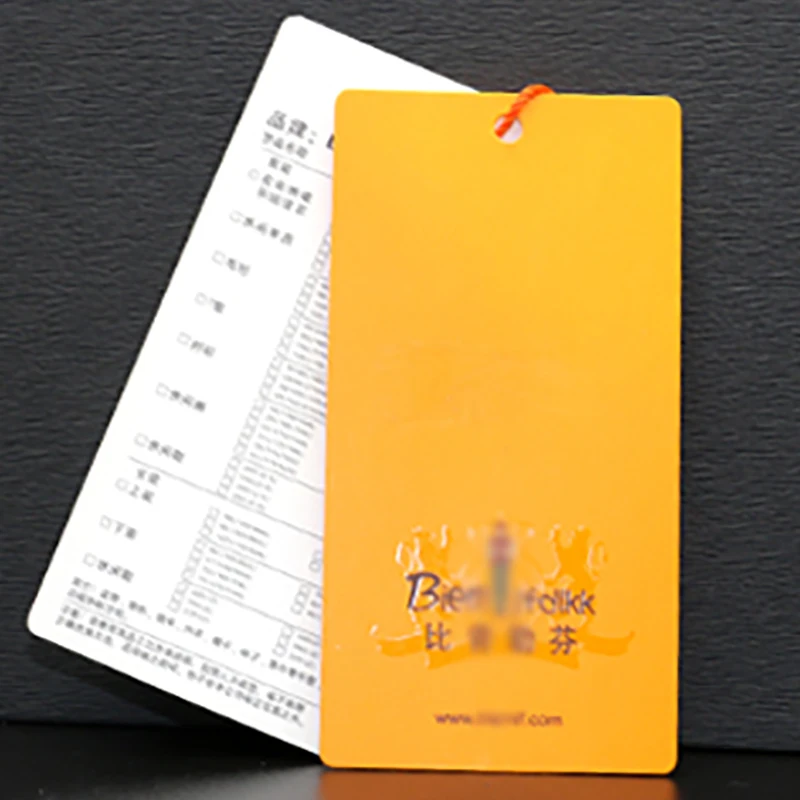 Gratis Ontwerp Tag Aangepaste Kleding Label Custom Logo Vrouwen Kleding Opknoping Universele Card Printing