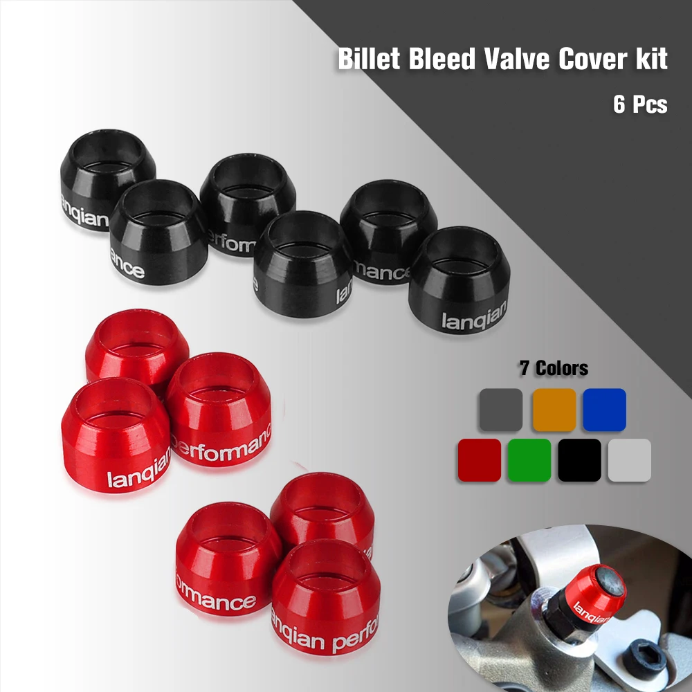 

6PCS For Ducati Monster Hypermotard Multistrada Diavel Panigale SCRAMBLER Motorcycle Billet Bleed Valve Cover Kit