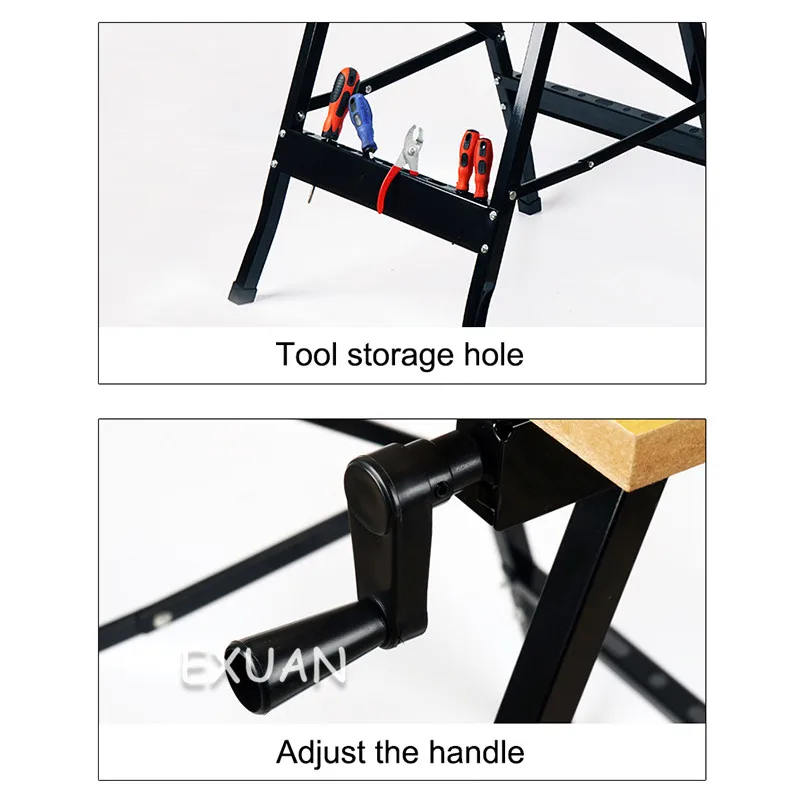 Établi de menuiserie inversé pliant multifonctionnel, table de travail du bois, scie à table portable, outils de décoration de table