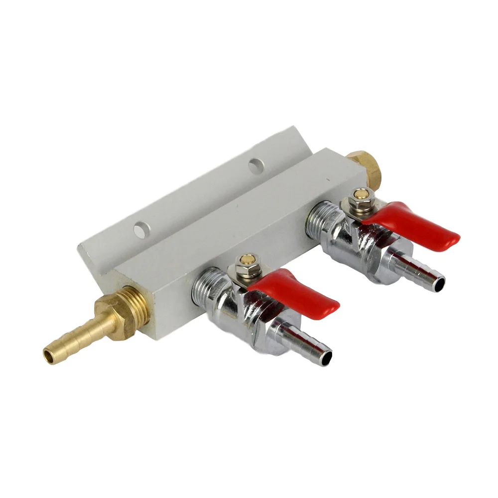 Kegland 2 OUTPUT / 2 Way Gas Manifold Distribution CO2 Splitter W/ Check Valves Home Brew Kegerator