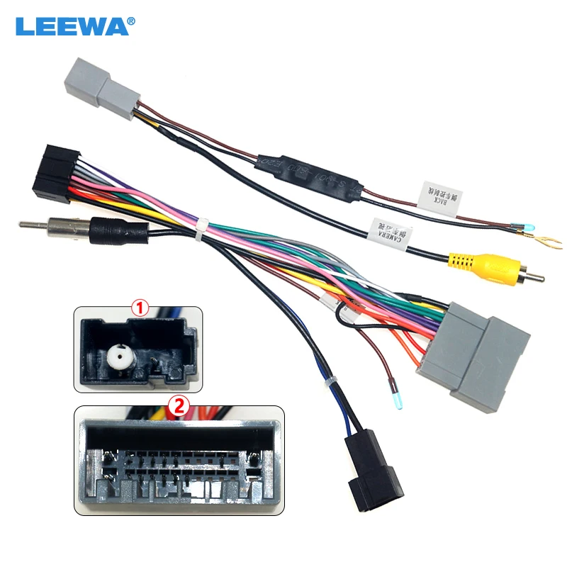 

LEEWA Car 16pin Audio Wiring Harness For Honda Crider Jazz Aftermarket Stereo Installation Power Wire Adapter #CA6639