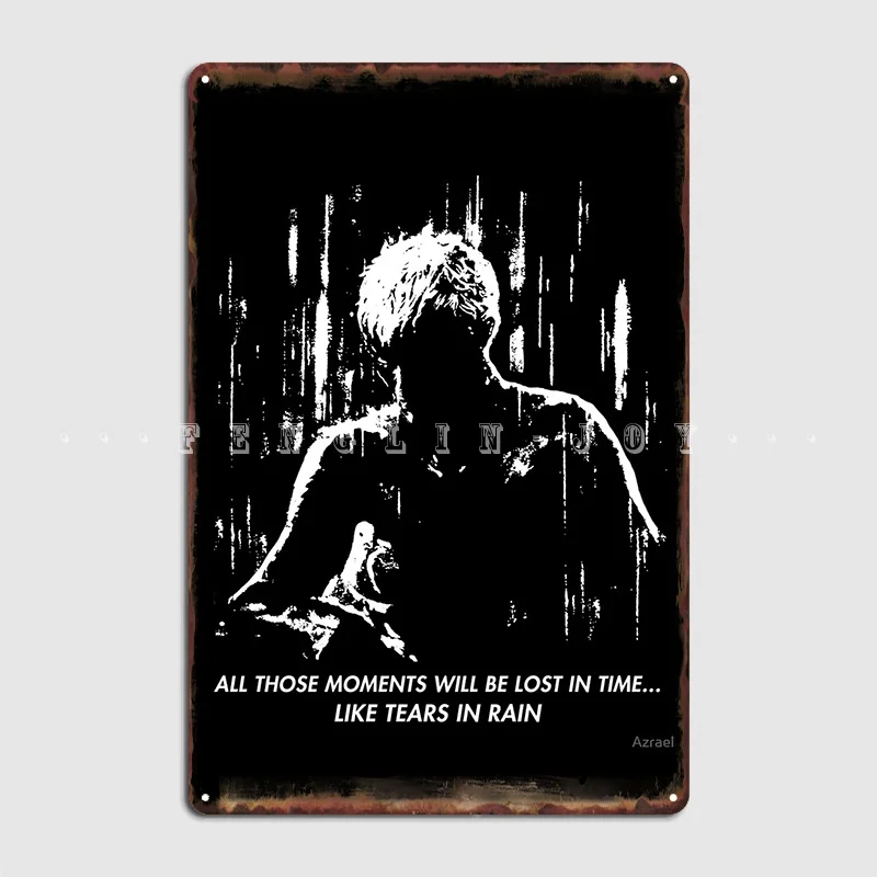 Blade Runner Like Tears In Rain Metal Sign Plaques Wall Vintage Pub Tin Sign Poster