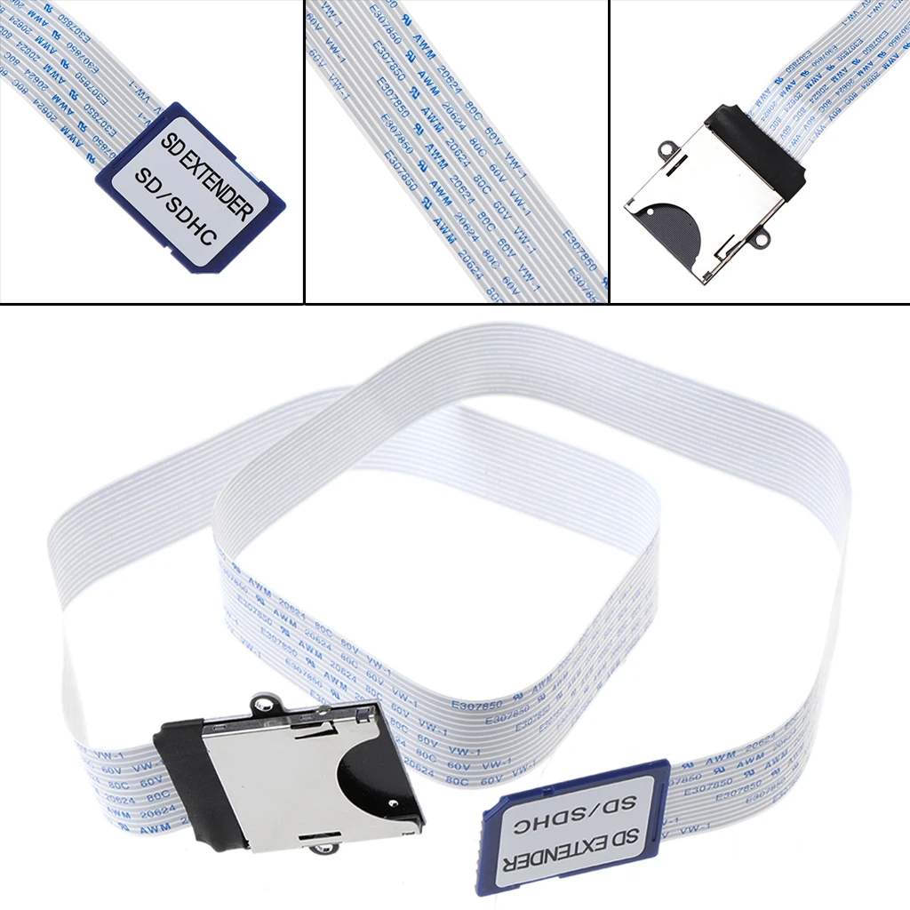 Cable de extensión Adaptador SD macho a SD hembra para impresora 3D Raspberry Pi GPS TV